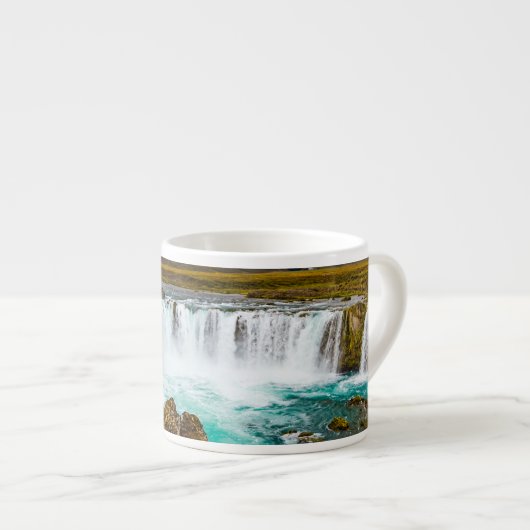 Godafoss Wasserfall, Island Espressotasse (Vorderseite Rechts)