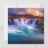 Goðafoss Wasserfall Island Flachkarte (Vorderseite)