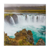 Godafoss Wasserfall, Island Fliese (Vorderseite)