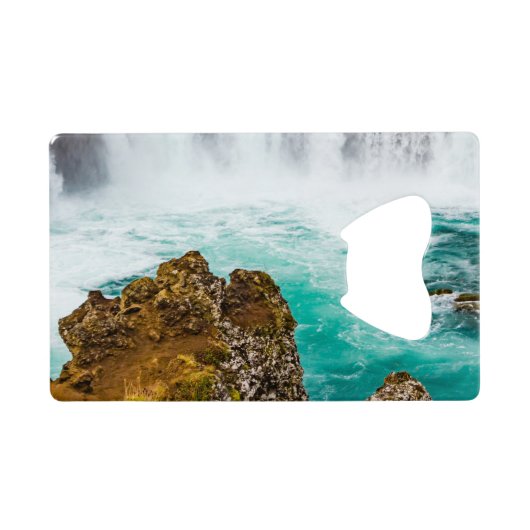 Godafoss Wasserfall, Island Geldbeutel Flaschenöffner (Rückseite Horizontal)