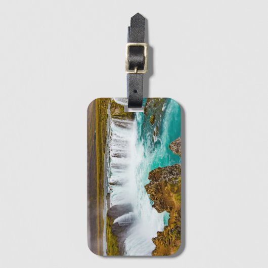 Godafoss Wasserfall, Island Gepäckanhänger (Vorderseite Vertikal)