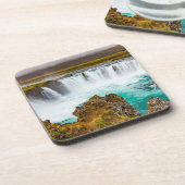 Godafoss Wasserfall, Island Getränkeuntersetzer (Linke Seite)