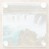 Godafoss Wasserfall, Island Glasuntersetzer (Rückseite)
