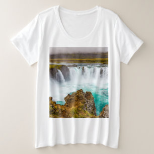 Godafoss Wasserfall, Island Große Größe T-Shirt