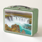 Godafoss Wasserfall, Island Metall Brotdose (Vorderseite)