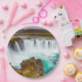 Godafoss Wasserfall, Island Pappteller (Party)