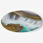 Godafoss Wasserfall, Island Pappteller (Schrägansicht)