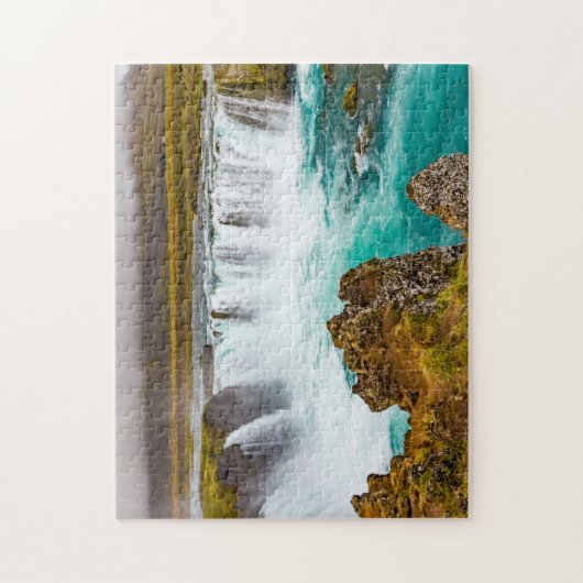 Godafoss Wasserfall, Island Puzzle (Vertikal)