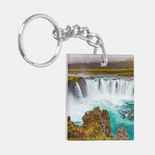 Godafoss Wasserfall, Island Schlüsselanhänger (Vorderseite links)
