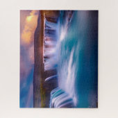 Godafoss Wasserfall, Island Schöne Landschaft Puzzle (Vertikal)