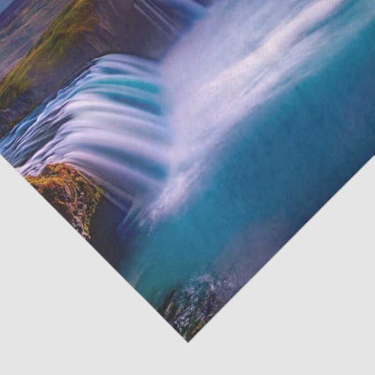 Godafoss Wasserfall, Island Schöne Landschaft Seidenpapier (Ausschnitt)