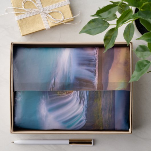 Godafoss Wasserfall, Island Schöne Landschaft Seidenpapier (Geschenk)