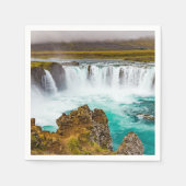 Godafoss Wasserfall, Island Serviette (Vorderseite)