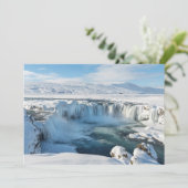 Godafoss Wasserfall Landschaft Dankeskarte (Stehend Vorderseite)