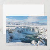 Godafoss Wasserfall Landschaft Dankeskarte (Vorne/Hinten)