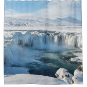 Godafoss Wasserfall Landschaft Duschvorhang (Vorderseite)