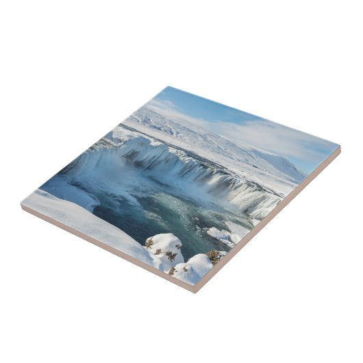 Godafoss Wasserfall Landschaft Fliese (Seite)
