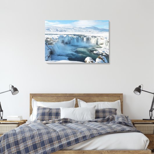 Godafoss Wasserfall Landschaft Leinwanddruck (Insitu (Schlafzimmer))