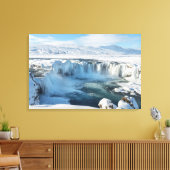 Godafoss Wasserfall Landschaft Leinwanddruck (Insitu (Wohnzimmer))