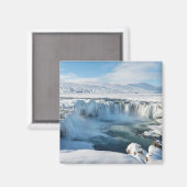 Godafoss Wasserfall-Landschaft Magnet (Vorderseite/Rückseite)