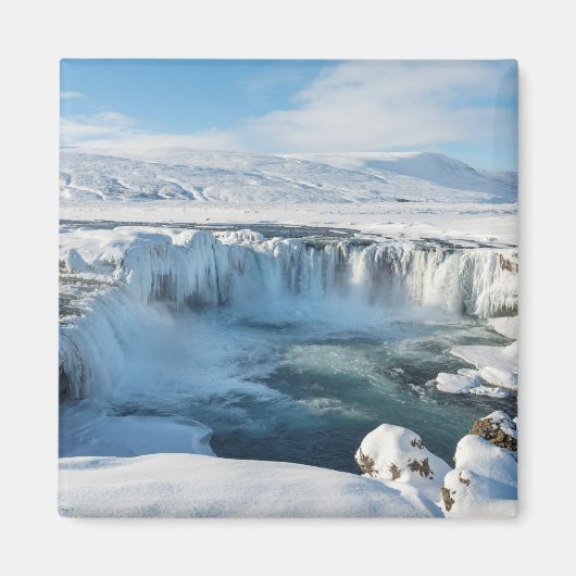 Godafoss Wasserfall-Landschaft Magnet (Vorne)