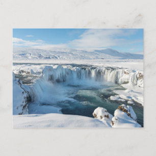 Godafoss Wasserfall Landschaft Postkarte