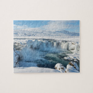 Godafoss-Wasserfall-Landschaft Puzzle