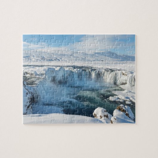 Godafoss-Wasserfall-Landschaft Puzzle (Horizontal)