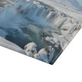 Godafoss Wasserfall Landschaft Schneidebrett (Ecke)