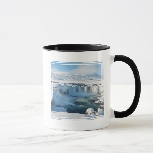 Godafoss Wasserfall Landschaft Tasse (Rechts)