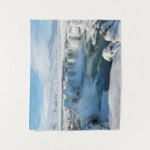 Godafoss Wasserfall Landschaft Wandteppich (Vorderseite)