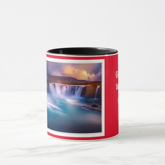 Goðafoss Wasserfall-Tasse Tasse (Zentrum)