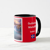 Goðafoss Wasserfall-Tasse Tasse (VorderseiteRechts)