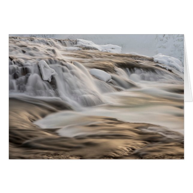 Godafoss Wasserfall, Winter, Island (Vorderseite (Horizontal))