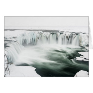 Godafoss Wasserfall, Winter, Island