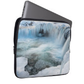 Godafoss Wasserfall, Winter, Island 2 Laptopschutzhülle (Vorne Rechts)
