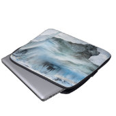 Godafoss Wasserfall, Winter, Island 2 Laptopschutzhülle (Vorne Knopf)