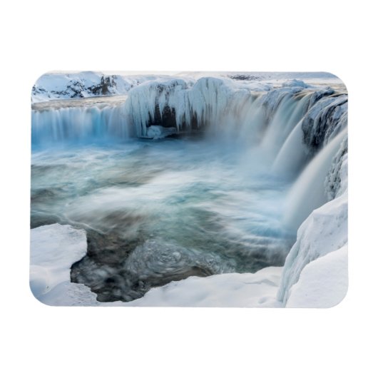 Godafoss Wasserfall, Winter, Island 2 Magnet (Horizontal)
