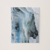 Godafoss Wasserfall, Winter, Island 2 Puzzle (Vertikal)