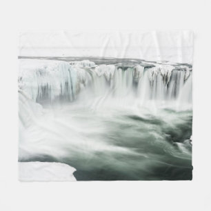 Godafoss Wasserfall, Winter, Island Fleecedecke