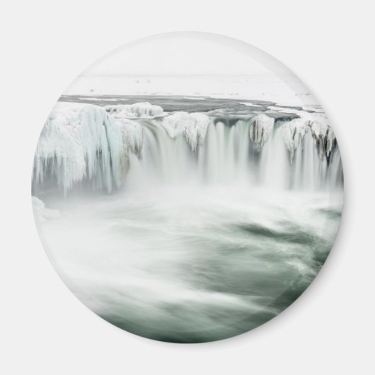 Godafoss Wasserfall, Winter, Island Magnet (Vorne)