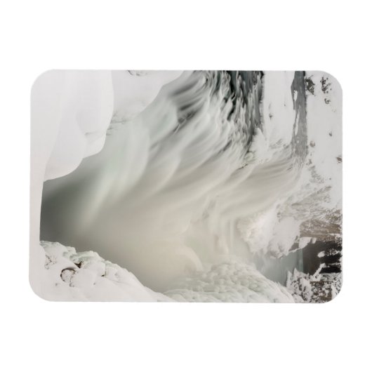 Godafoss Wasserfall, Winter, Island Magnet (Horizontal)