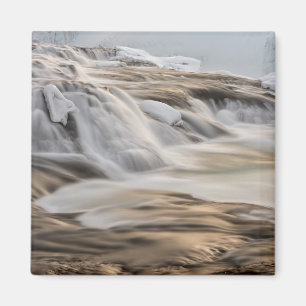 Godafoss Wasserfall, Winter, Island Magnet