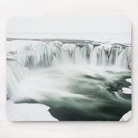 Godafoss Wasserfall, Winter, Island Mousepad (Vorne)