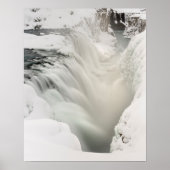 Godafoss Wasserfall, Winter, Island Poster (Vorne)