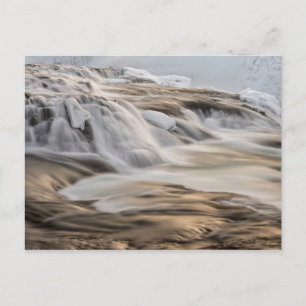 Godafoss Wasserfall, Winter, Island Postkarte