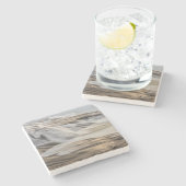 Godafoss Wasserfall, Winter, Island Steinuntersetzer (Seitenansicht)