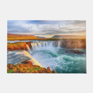 Godafoss-Wasserfälle im benutzerdefinierten Text, Fußmatte