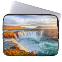 Godafoss-Wasserfälle im benutzerdefinierten Text,