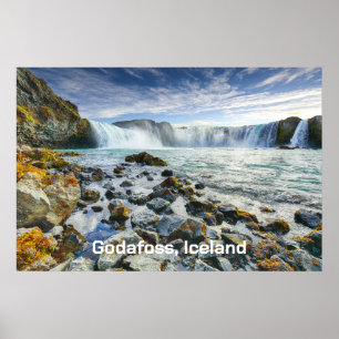Godafoss Wasserfälle, Island Poster
